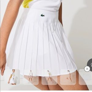 Lacoste Women's SPORT Tennis Technical Mesh Pleated Skirt Size 38